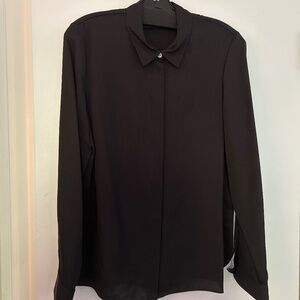 Black Silk Blouse Theory New Never Worn